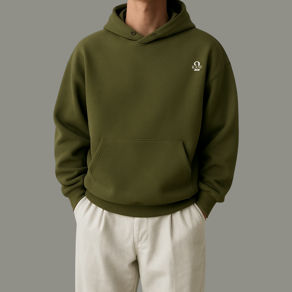 Unisex White Hoodie with Minimalist Logo & Back Graphic