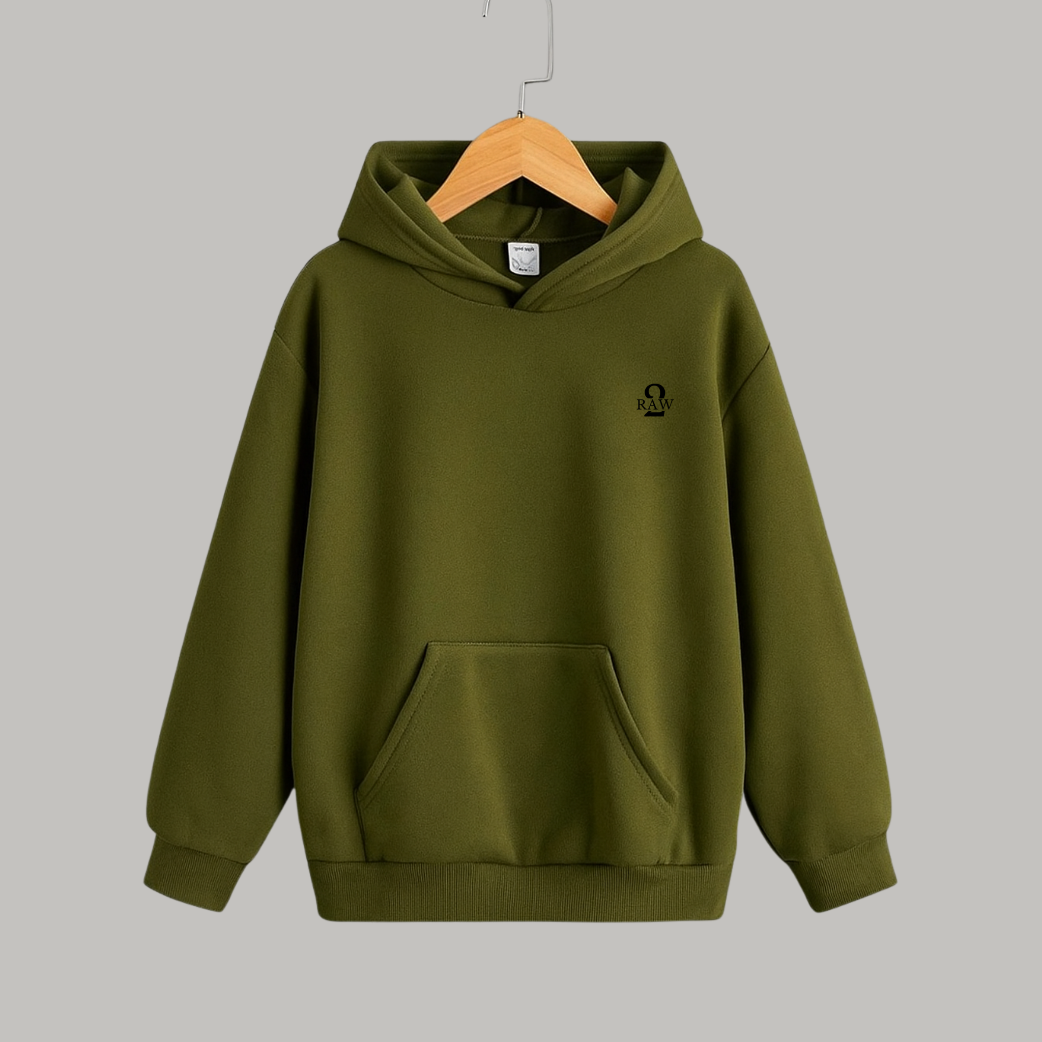 White RAW Hoodie – "CHILL OUT" Retro Graphic Back Print | Unisex Relaxed Fit Pullover