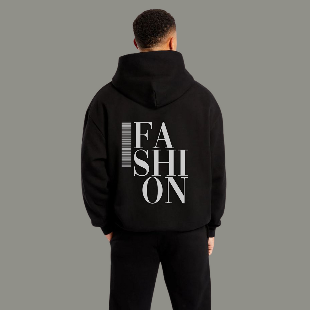 Unisex White Hoodie with Minimalist Logo & Back Graphic