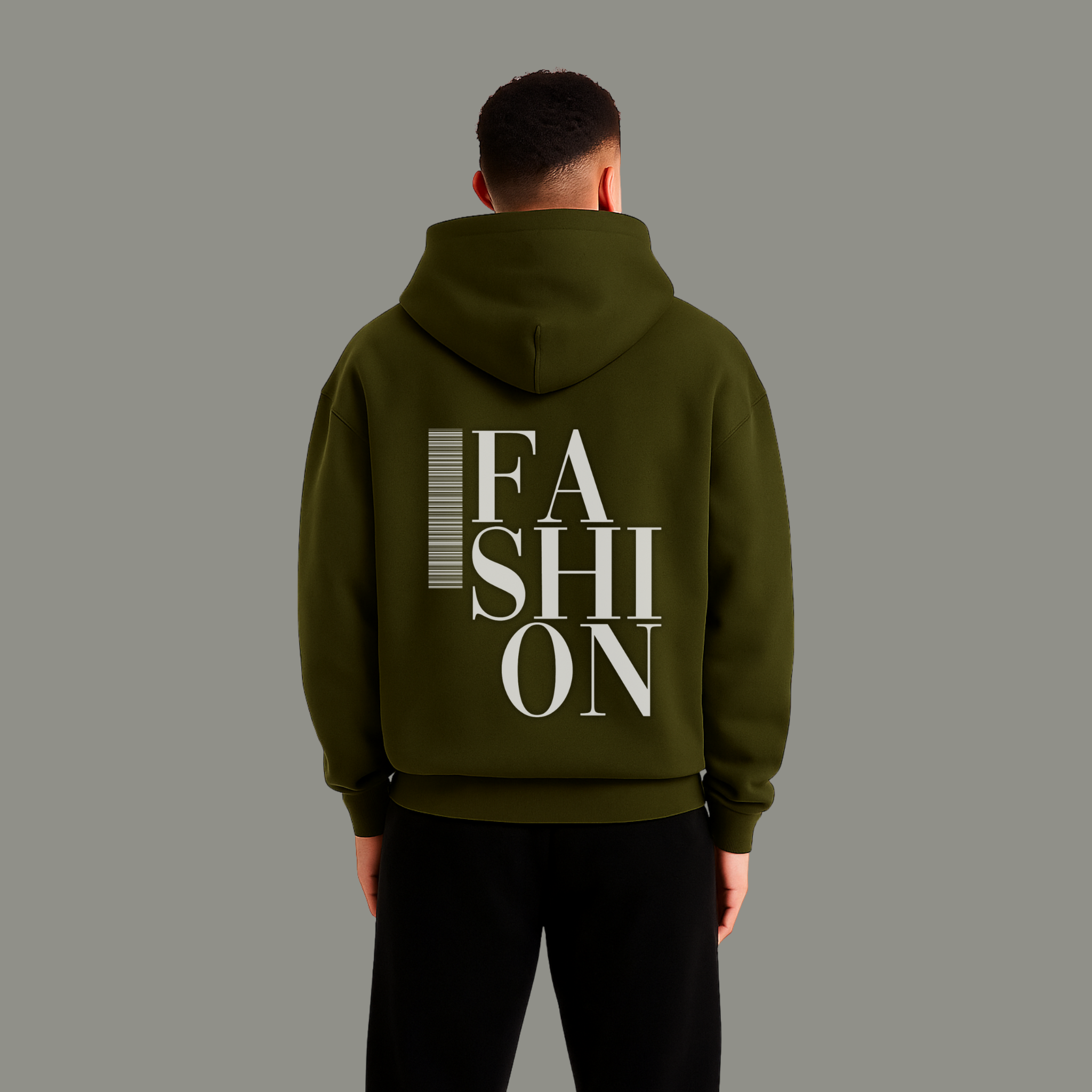 Unisex White Hoodie with Minimalist Logo & Back Graphic