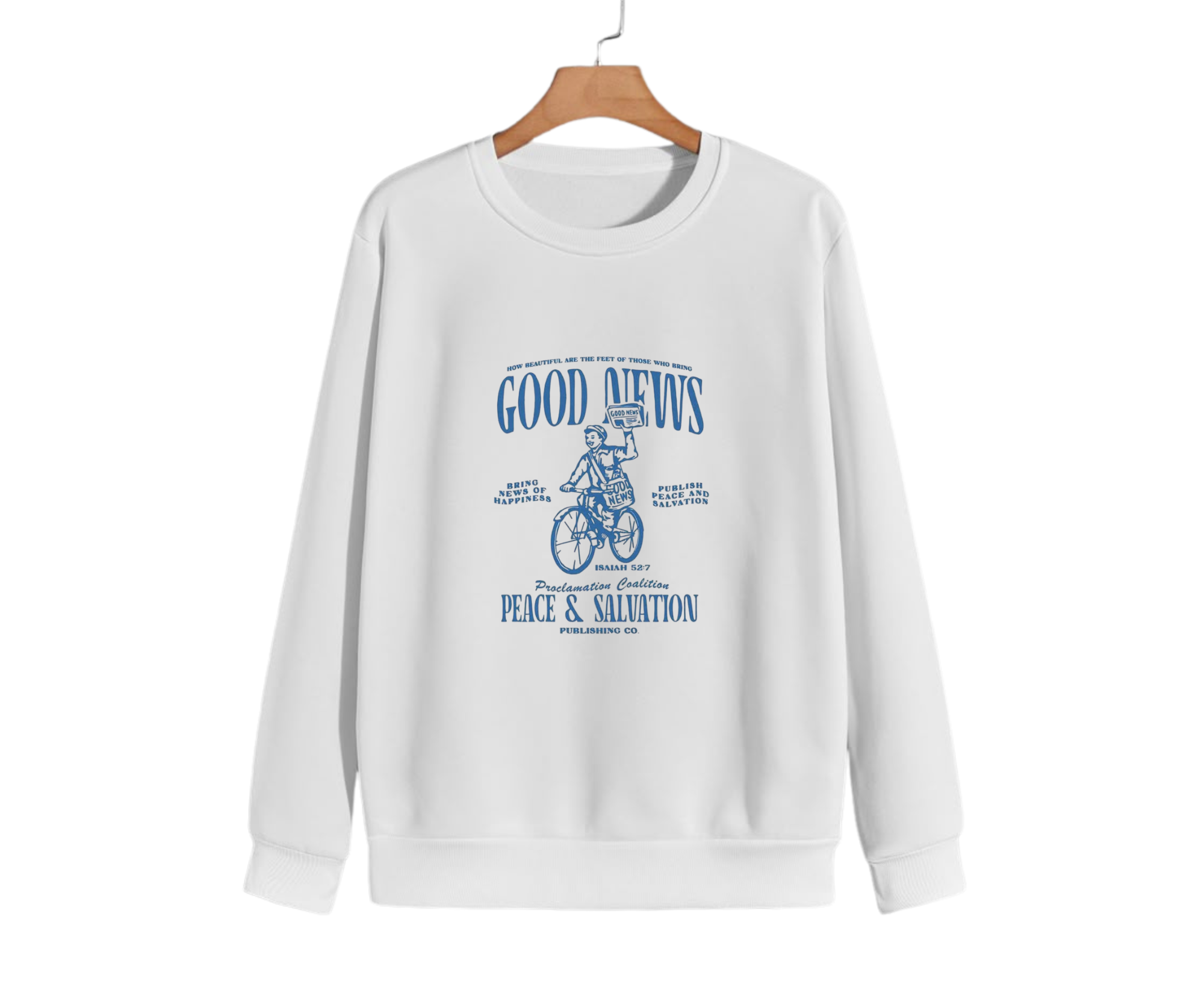 Vintage Graphic Sweatshirt – “Good News” Retro Newspaper Print