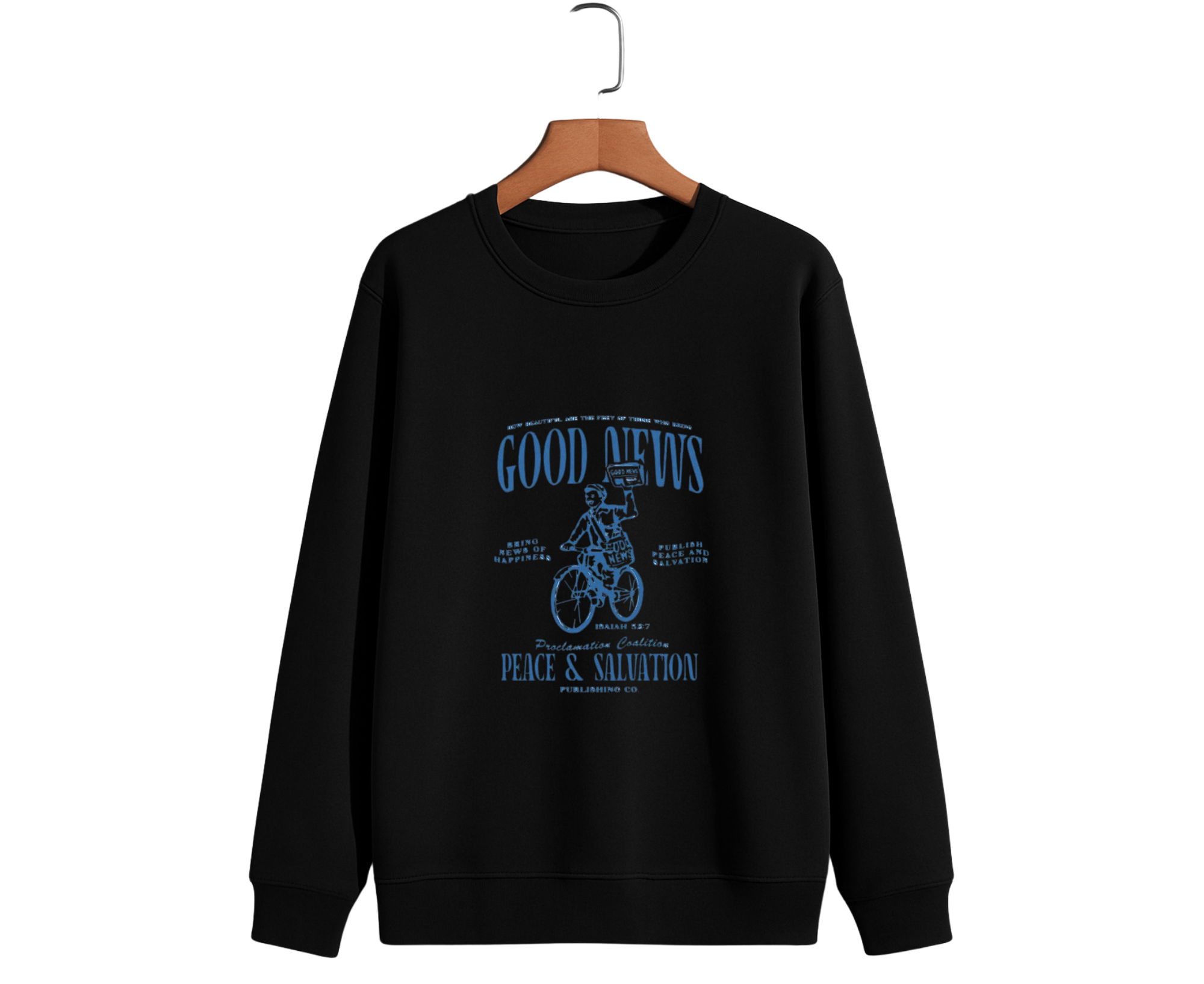 Vintage Graphic Sweatshirt – “Good News” Retro Newspaper Print