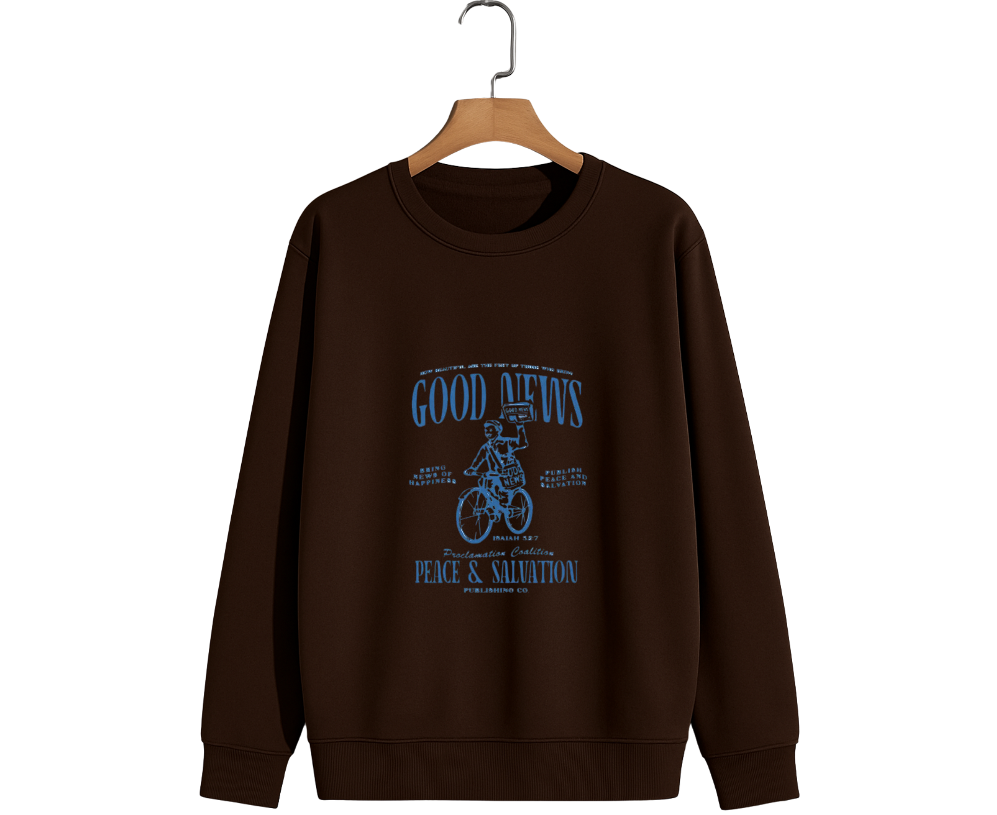 Vintage Graphic Sweatshirt – “Good News” Retro Newspaper Print