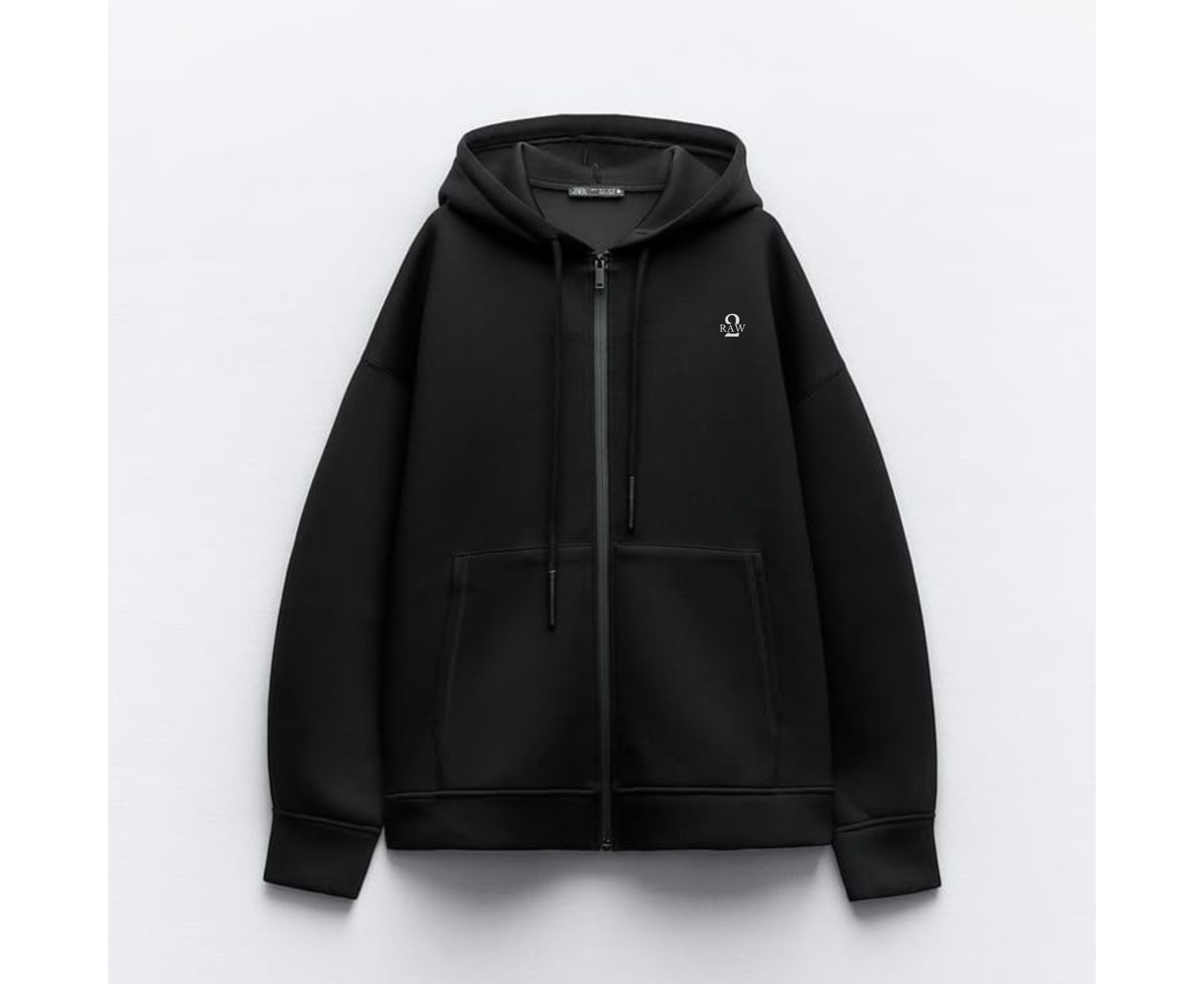 Streetwear Zip-Up Hoodie – “Boring” Back Print Design