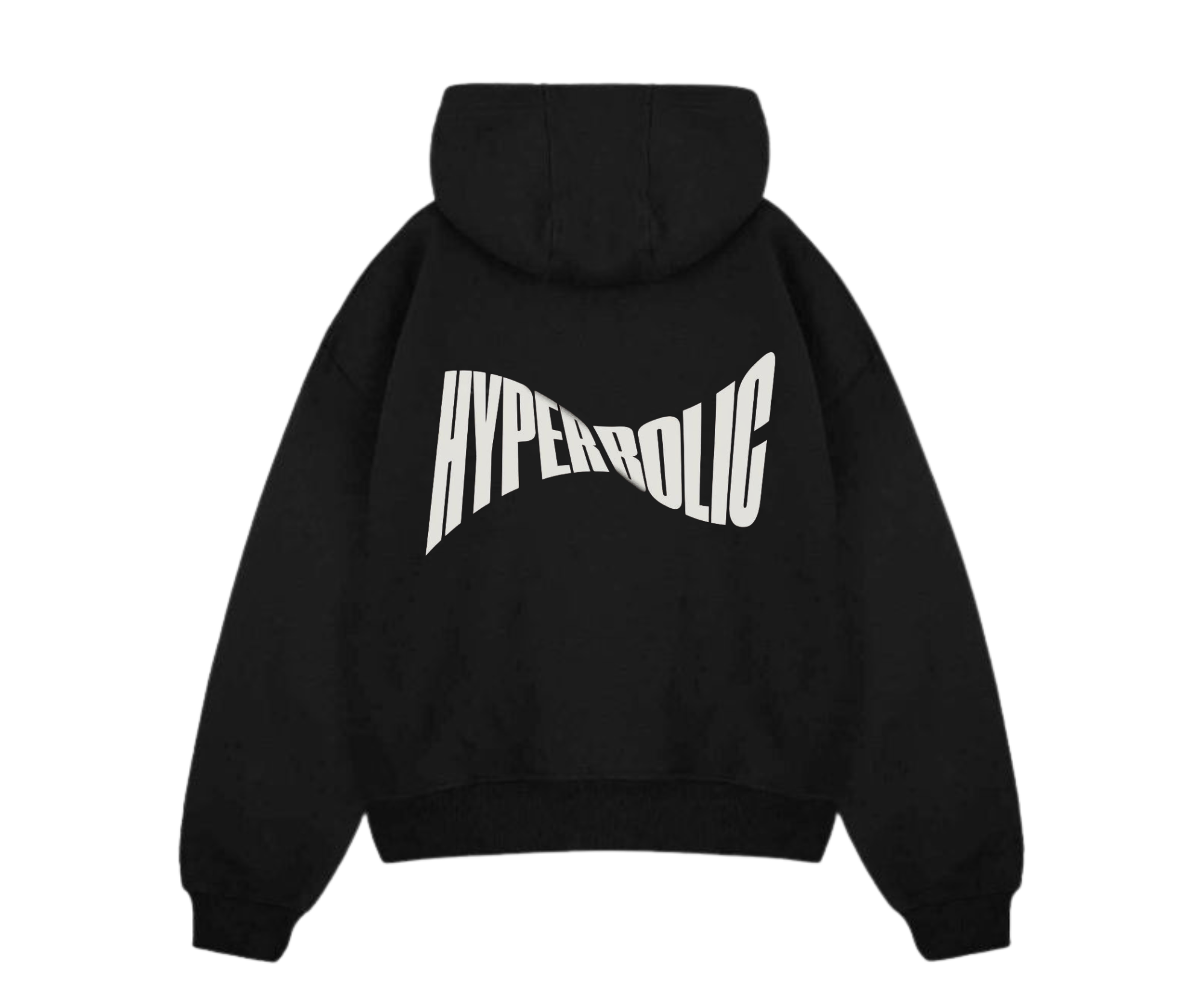 Stylish Black zipper: Hyperbolic Graphic & Minimal Zip Design