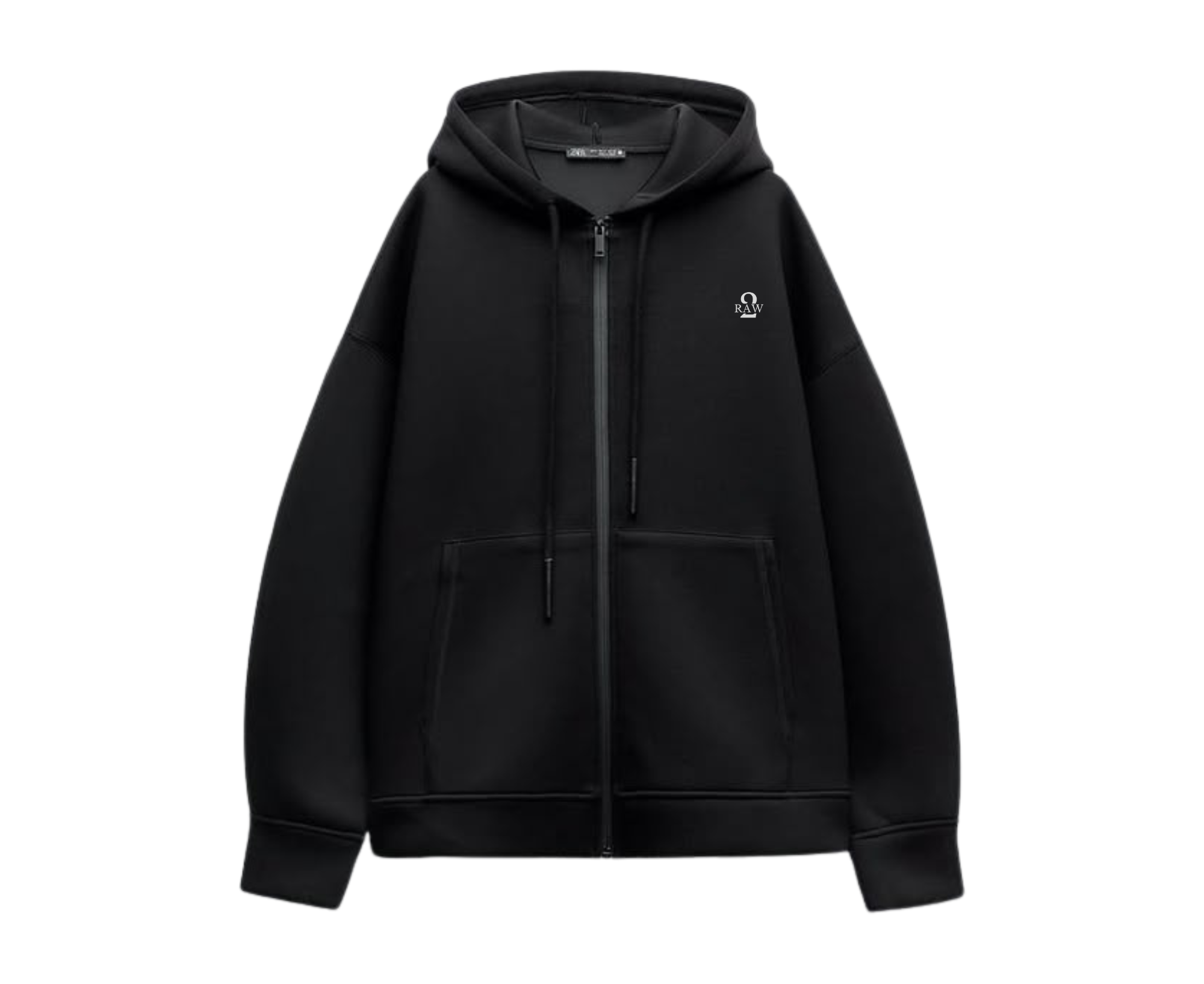 Stylish Black zipper: Hyperbolic Graphic & Minimal Zip Design