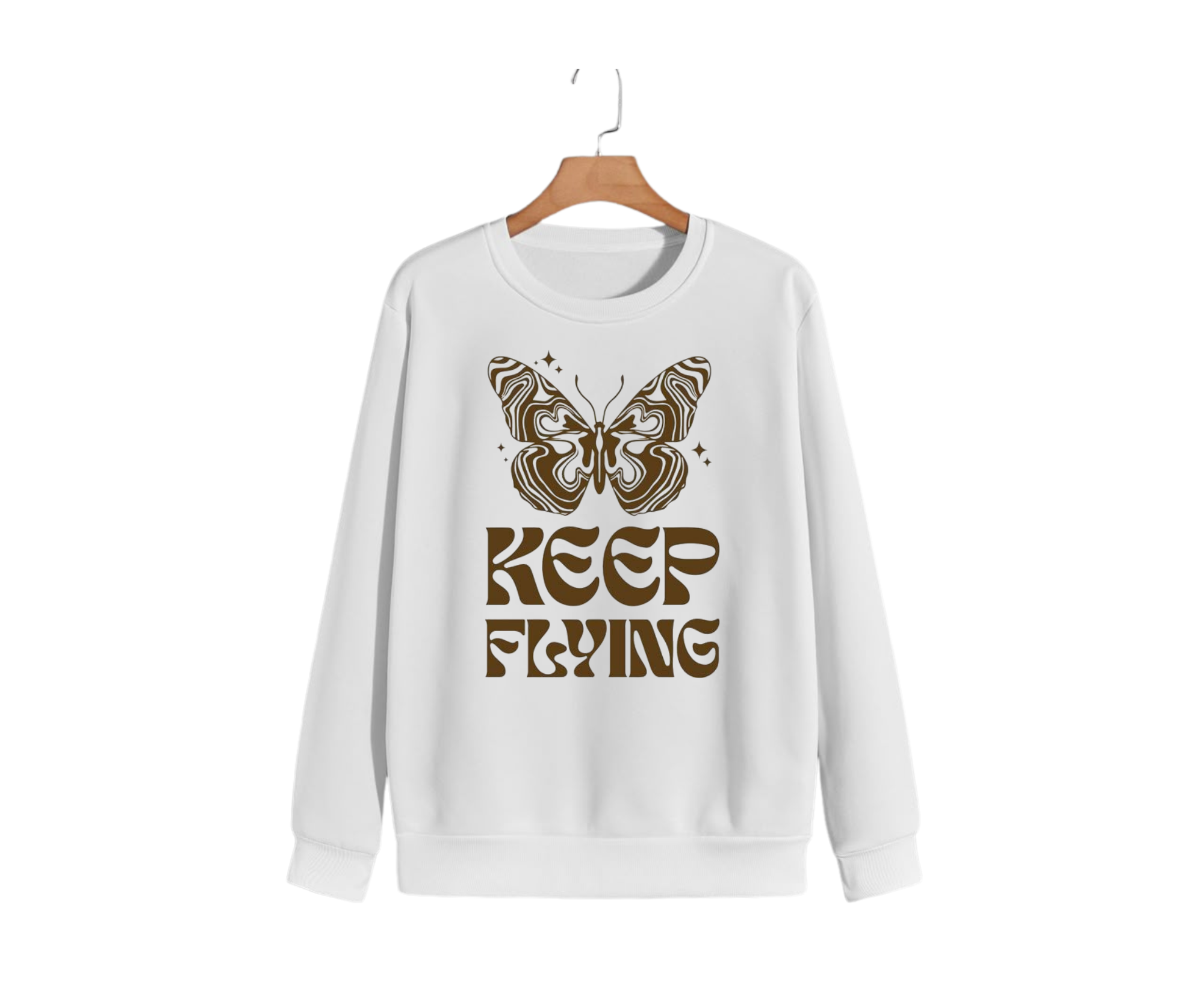 KEEP FLYING Butterfly Graphic Unisex Sweatshirt