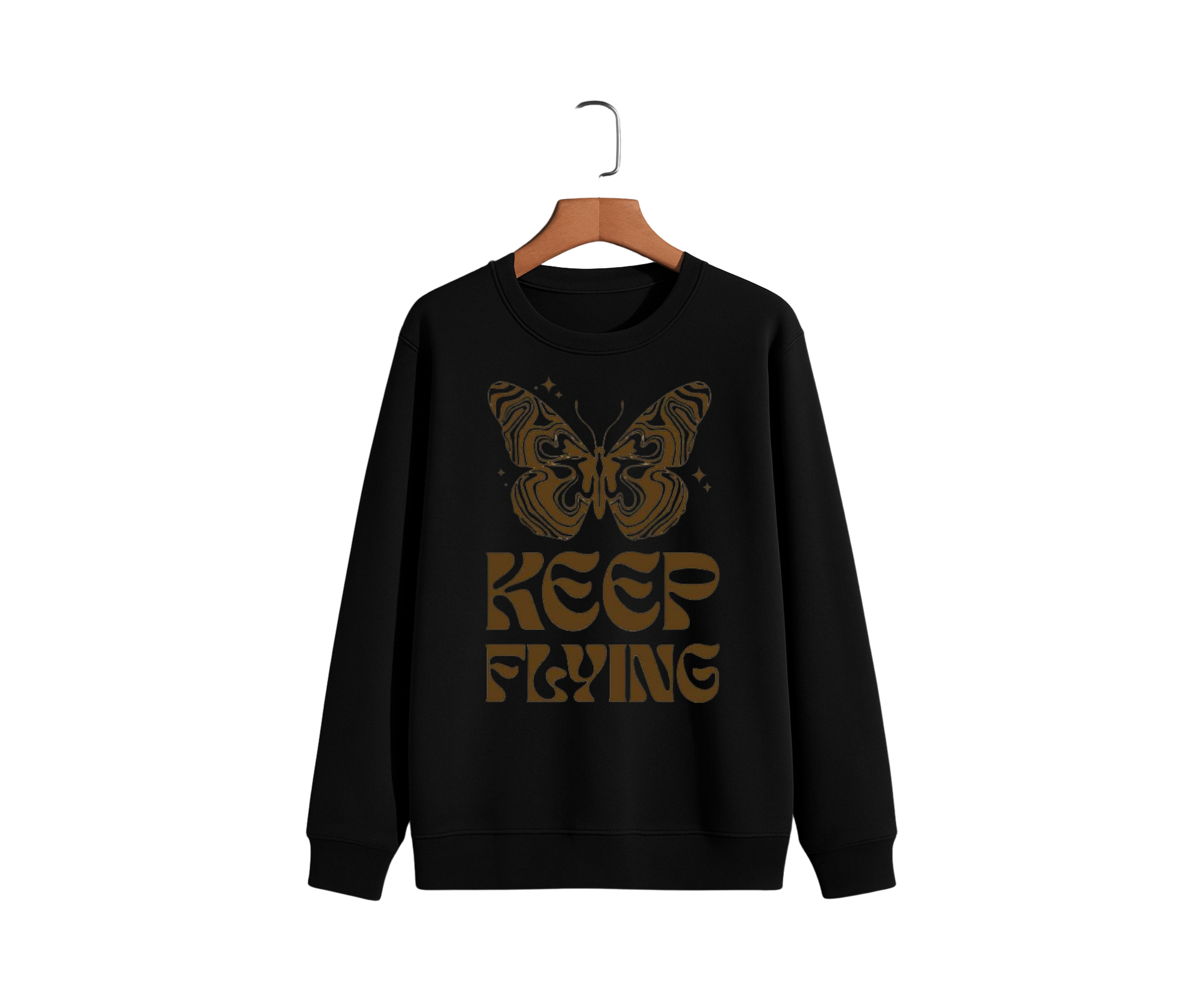 KEEP FLYING Butterfly Graphic Unisex Sweatshirt