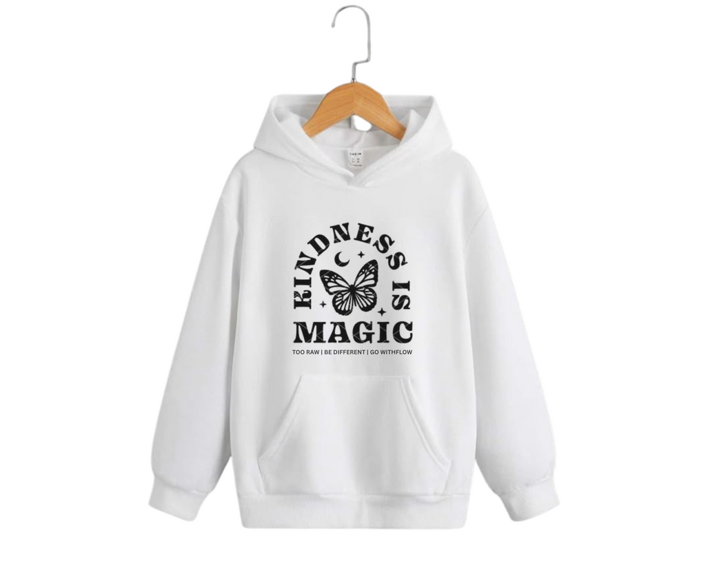 Kindness is Magic Kids' Hoodie – Butterfly Edition