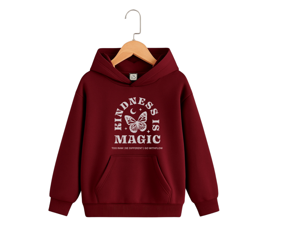 Kindness is Magic Kids' Hoodie – Butterfly Edition