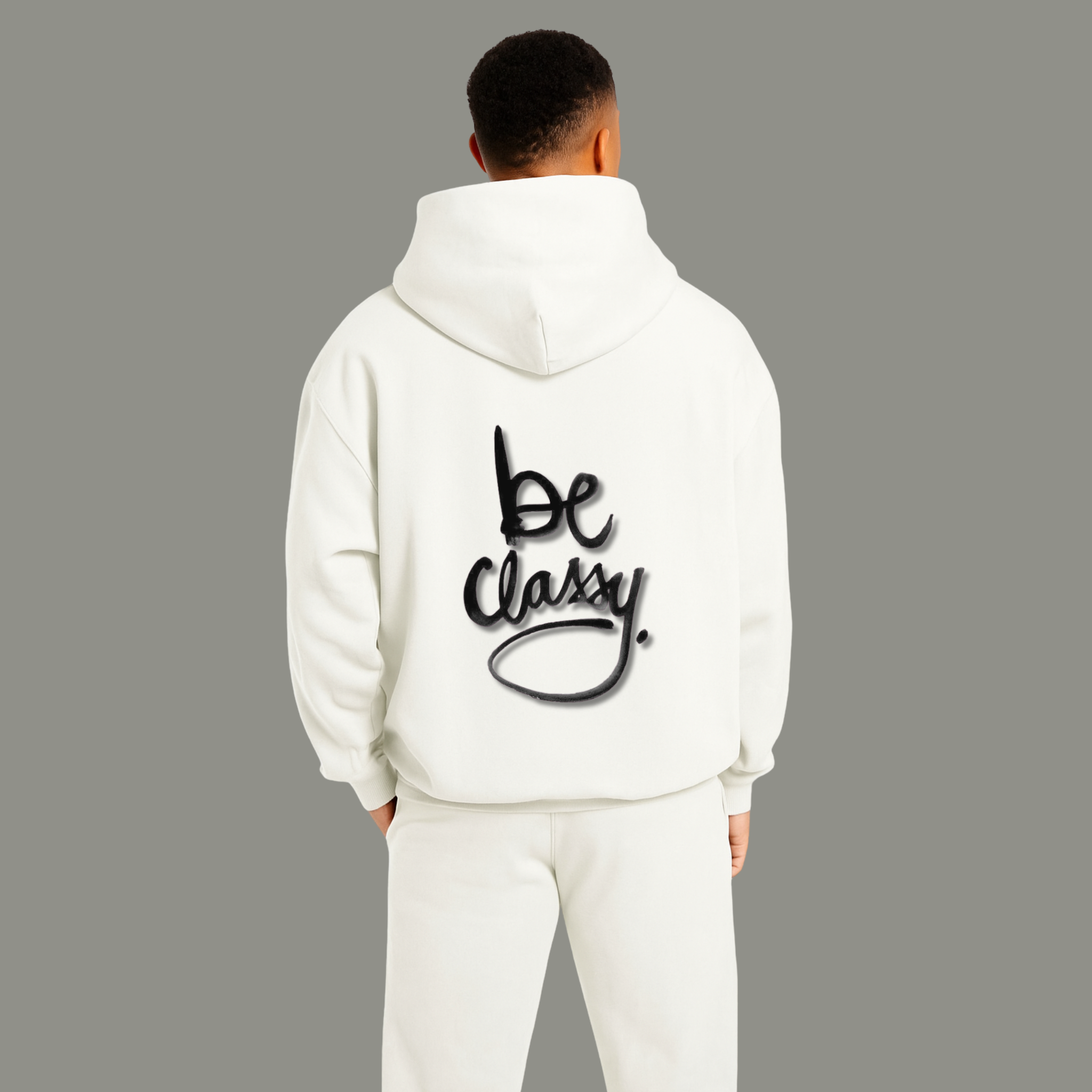 Unisex Hoodie with “Be Classy” Back Print