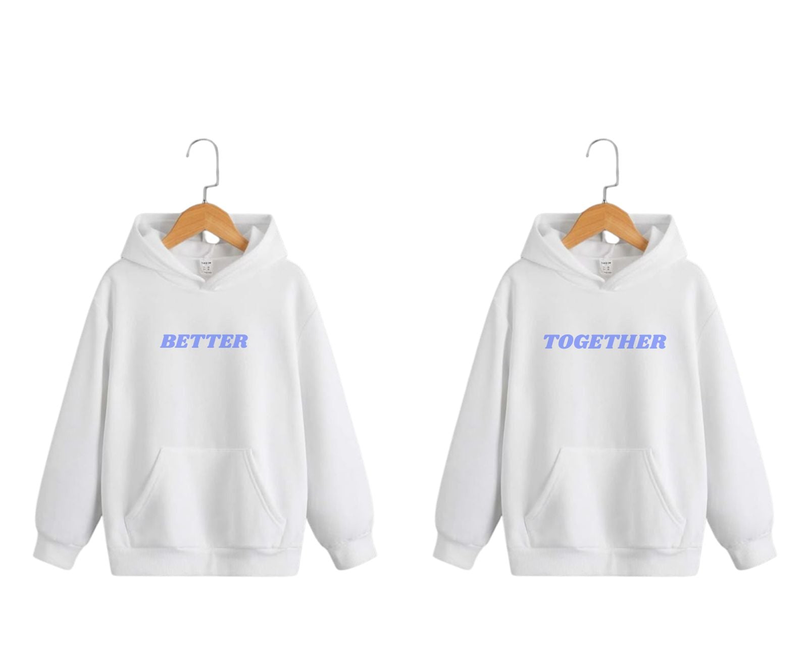"BETTER TOGETHER ” Oversized Couple Hoodie